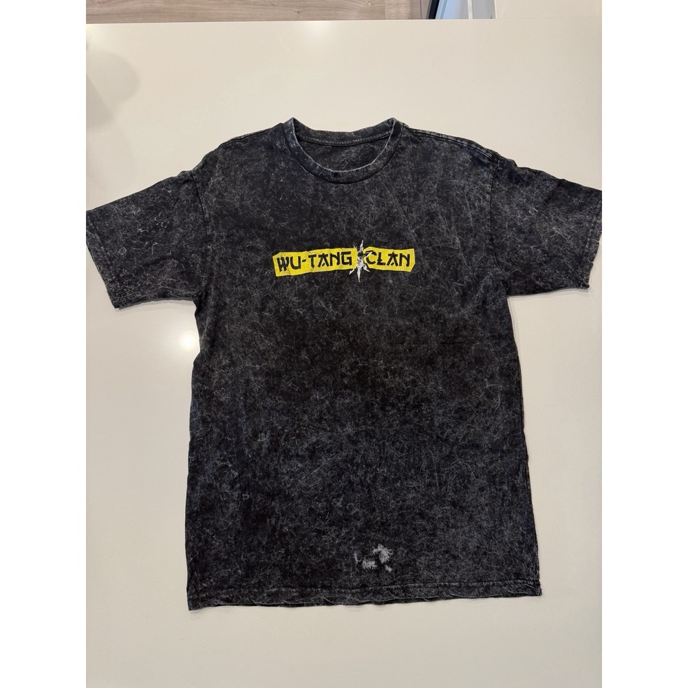 Wu-Tang Clan Mineral Wash Skyline Graphic Band Tee Black Mens M